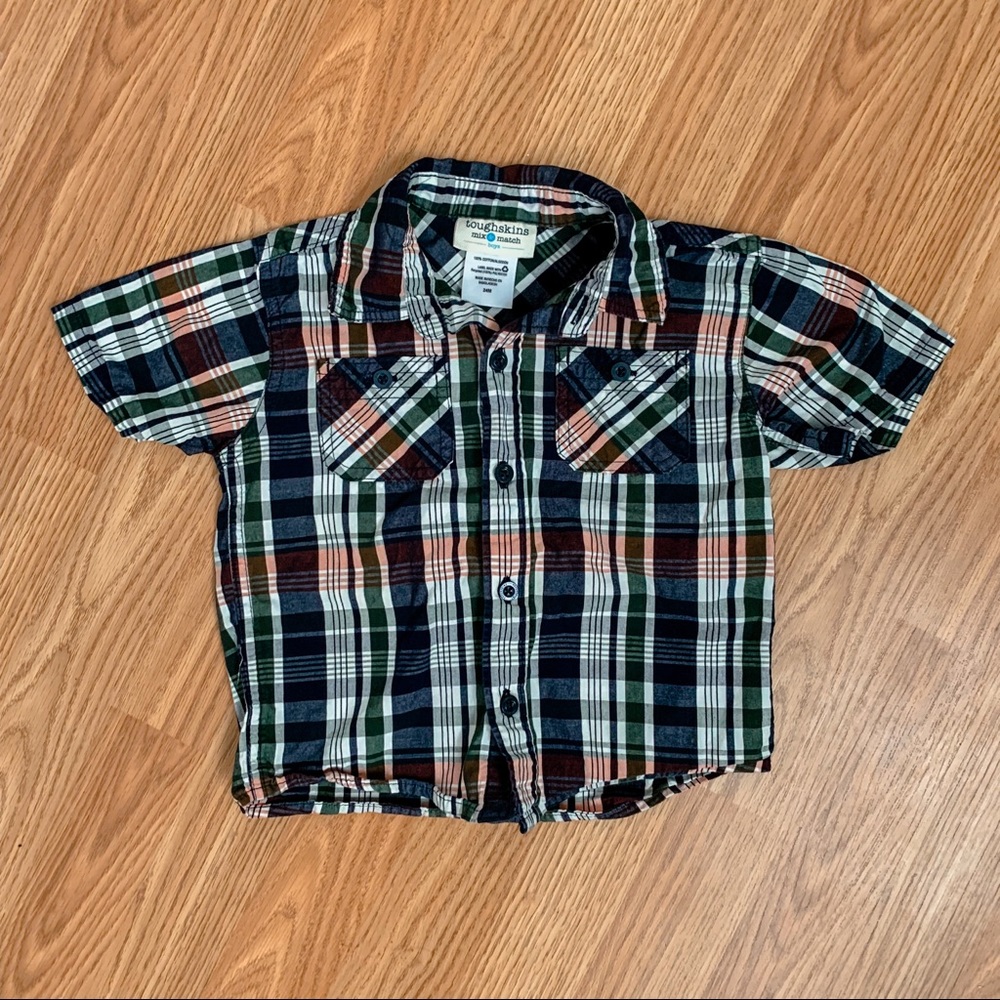 Toughskins • Plaid Button Down Shirt